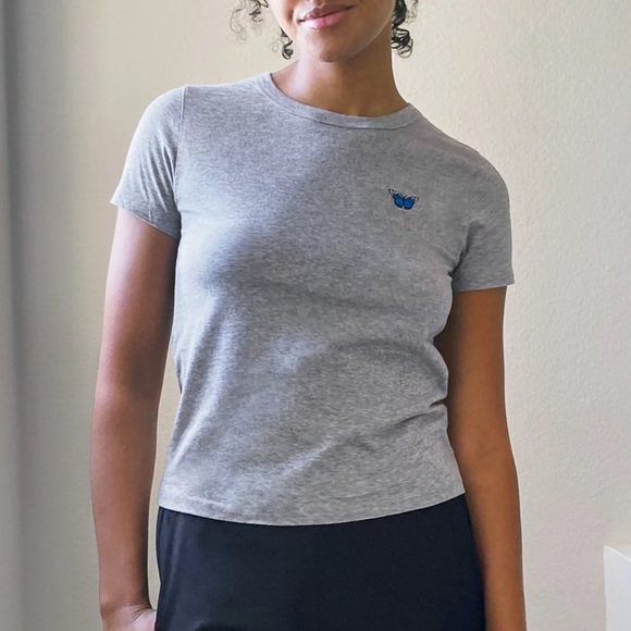 Sunday Best Candy T-Shirt, Grey with Alien Embroidery, Size XS - Picture 1 of 4